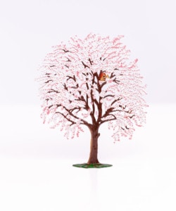 Weeping Pink Cherry Tree by Wilhelm Schweizer