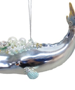 Jeweled Pastel Whale Ornament by December Diamonds