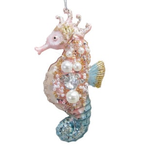 Jeweled Pastel Seahorse Ornament by December Diamonds