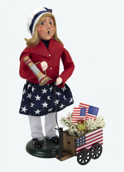 Patriotic Girl With Wagon by Byers' Choice
