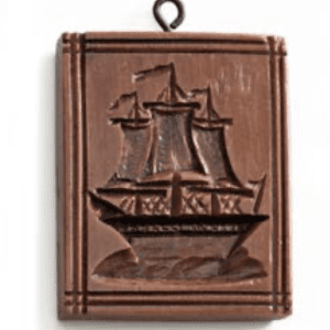 Three Masted Ship Cookie Mould Reproduction