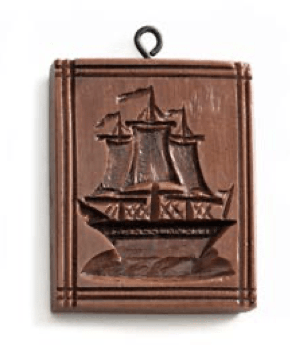 Three Masted Ship Cookie Mould Reproduction
