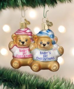 Baby's First Teddy Bear Ornament (Assorted)