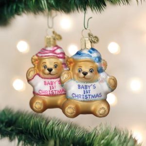 Baby's First Teddy Bear Ornament (Assorted)