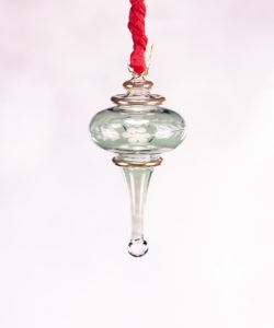 Small Etched Egyptian Glass Ornament Finial