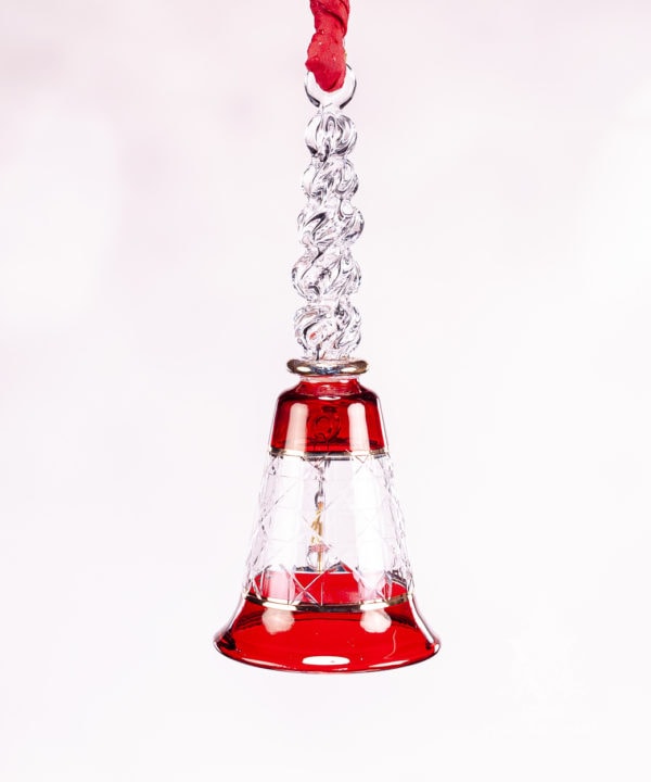 Red Bell Egyptian Glass Ornament