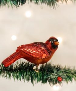 Resting Cardinal Ornament