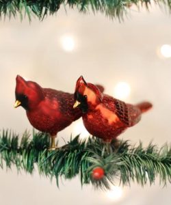 Single Northern Cardinal Clip Ornament