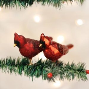 Single Northern Cardinal Clip Ornament