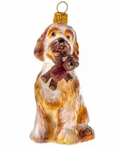 Goldendoodle with Teddy Bear Ornament