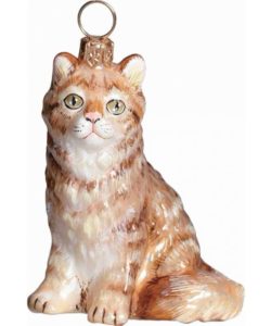 Red Maine Coon Cat Ornament