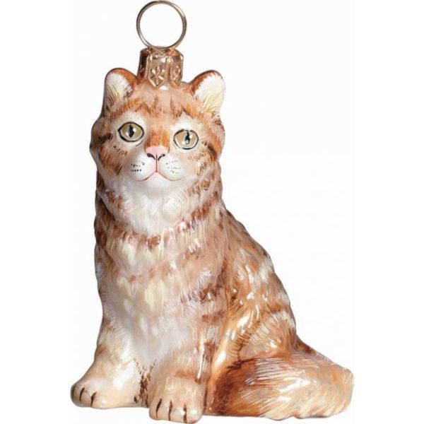 Red Maine Coon Cat Ornament