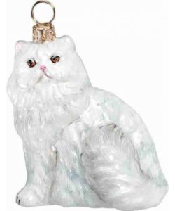 White Persian Cat Ornament
