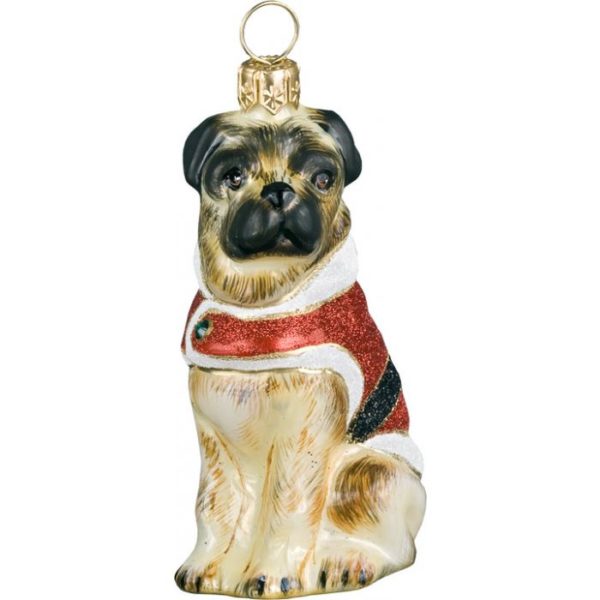Pug Santa Paws Ornament