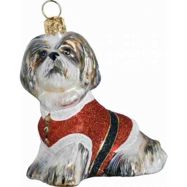 Shih Tzu Santa Paws Ornament