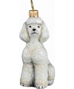 Toy Poodle White Ornament
