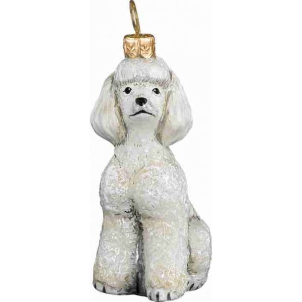 Toy Poodle White Ornament