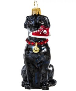 Black Lab with Sneakers Ornament
