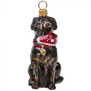 Chocolate Lab with Sneakers Ornament