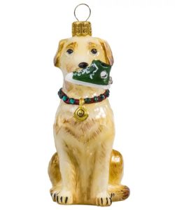 Yellow Lab with Sneakers Ornament