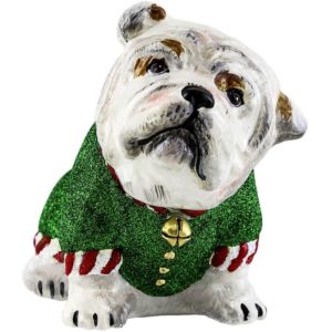 Santa's Yelper French Bulldog Ornament