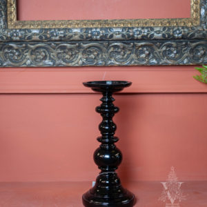 Glossy Black Candle Holder