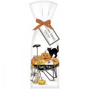 Halloween Wheelbarrow Flour Sack Kitchen Towel