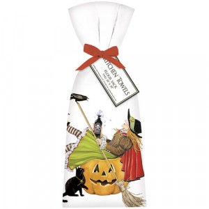 Witch In Pumpkin Flour Sack Kitchen Towel