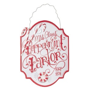 Peppermint Parlor Embosseed Ornament