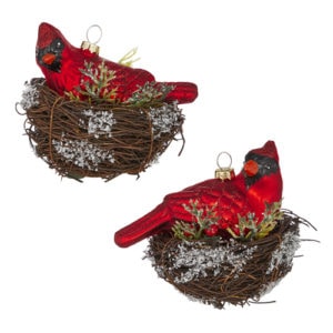 Cardinal In Nest Ornament