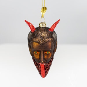 Glass Krampus Head Ornament