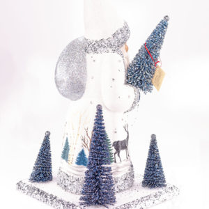 Ino Schaller Santa With White Reindeer Design