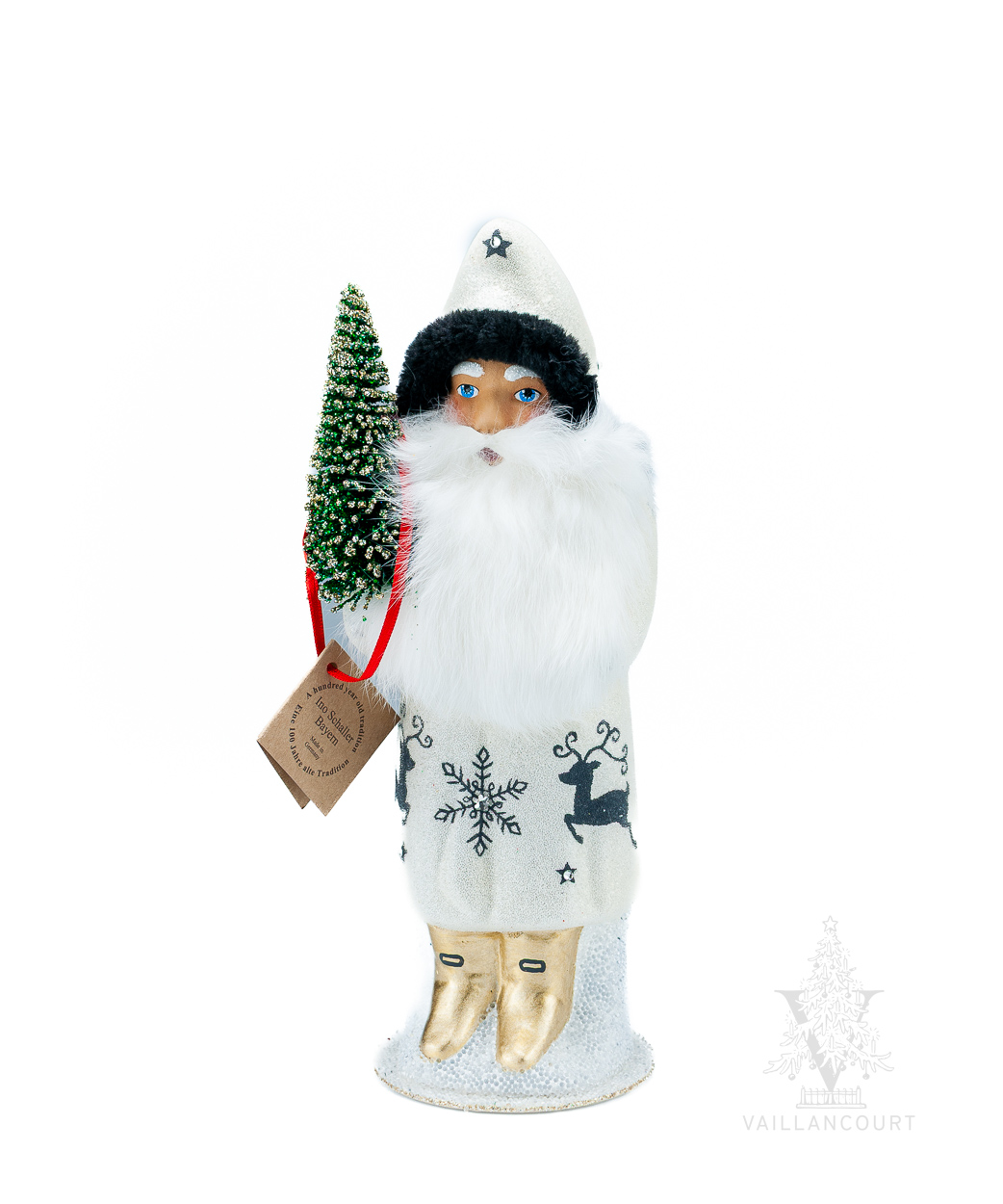 Santa White Reindeer Décor Fur
