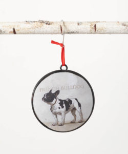 French Bulldog Metal Ornament by Darren Gygi