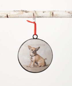 Chihuahua Metal Ornament by Darren Gygi