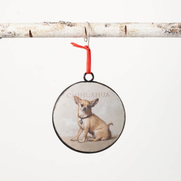 Chihuahua Metal Ornament by Darren Gygi