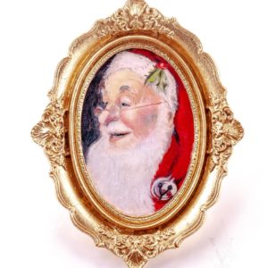 The Personification of Christmas: A Portrait Of Santa (Gold Frame Wall Art)