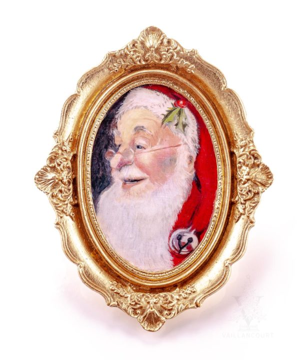 The Personification of Christmas: A Portrait Of Santa (Gold Frame Wall Art)