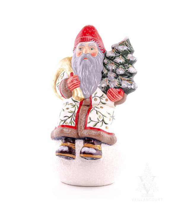 Santa on Snowball with Gold Sack