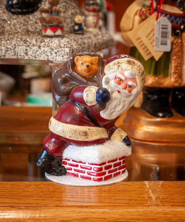 Ino Schaller Santa In Old Red On Chimney