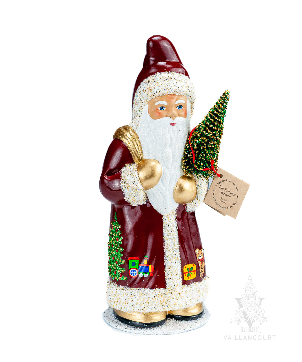Santa Red With Gift Scene