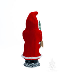 Santa Red Flocked with Fur Muff