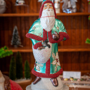 Ino Schaller Santa In Mint With Red Beaded Edge