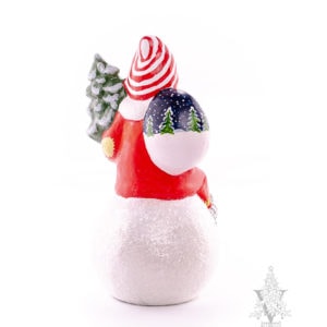 Traditional Red Coat Santa on Snowball