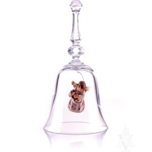 Crystal Bell with Carved Bell Angel Lyre by PEMA