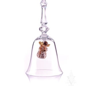 Crystal Bell with Carved Bell Angel Star by PEMA