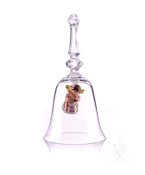 Crystal Bell with Carved Bell Angel Star by PEMA