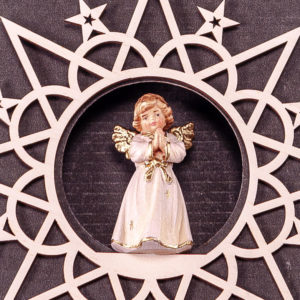 Praying Bell Angel in Hanging Clouds Star by PEMA