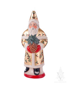 Traditional Gold Santa Holding Pineapple