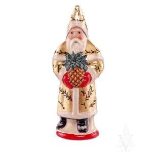 Traditional Gold Santa Holding Pineapple